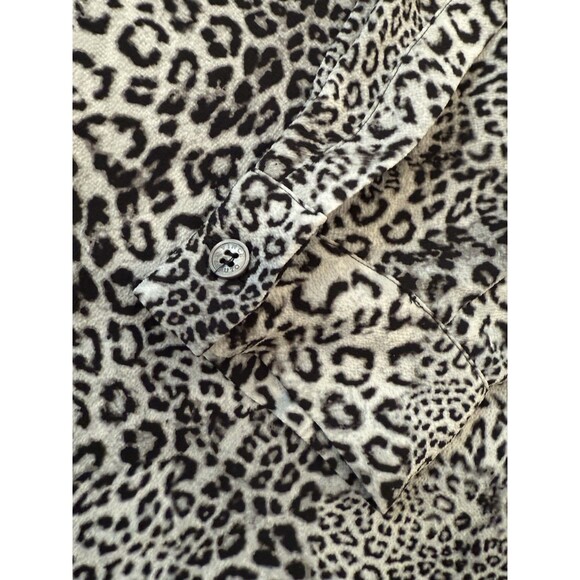 Vince Camuto Women’s L Blouse Top Leopard Animal Print Long Sleeve V-Neck Tunic - Picture 7 of 9